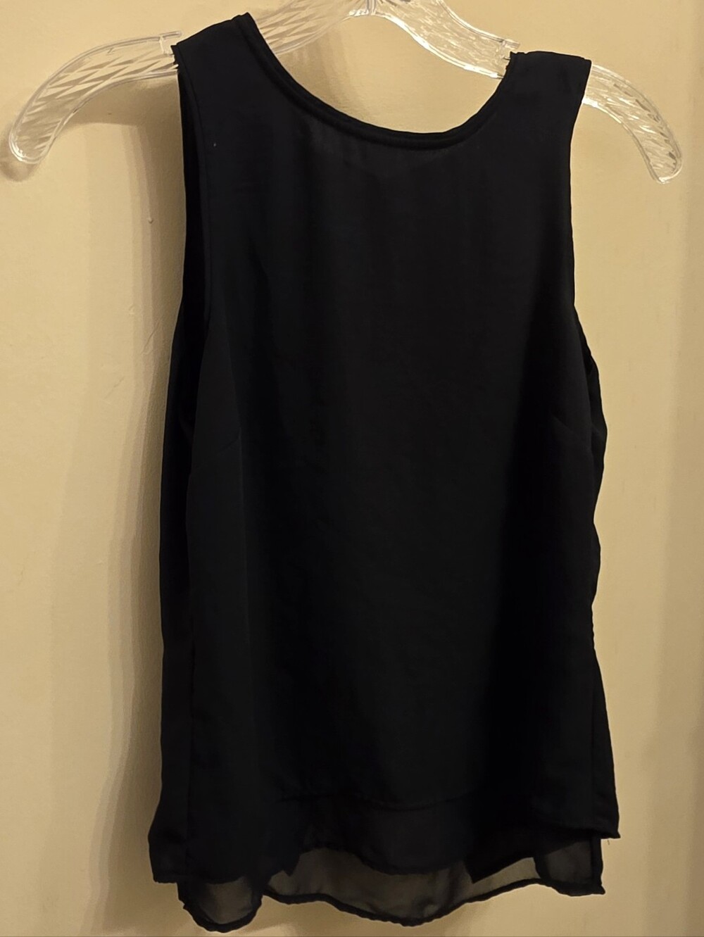 H&M Black Sleeveless Chiffon-Trim Camisole
